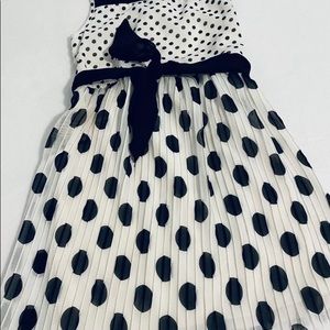 Piper Baby Black/White Polka Dot Lined Dress Girls Size 4t.